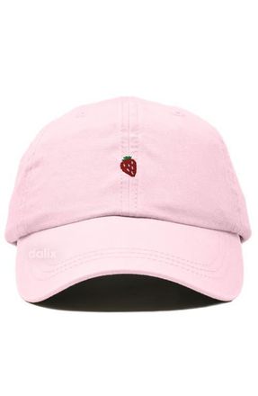 Dalix Lil Strawberry Dad Cap in Washed Pink at Nordstrom
