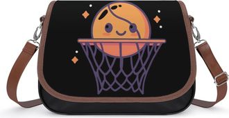 Generic Basketball Hoop Small Womens Crossbody Bags Shoulder Handbag with Adjustable Strap for Travel