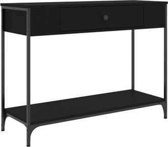 vidaXL Vidaxl - Mesa consola madera de ingeniería negra 100x34,5x75 cm