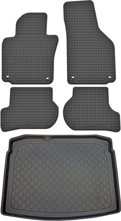 OEM Volkswagen Golf V Hatchback Del 2003.10.2008. Juego - Alfombrillas De Goma Para Coche + Alfombrilla Para Maletero