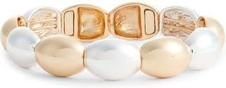 Nordstrom Oval Link Stretch Bracelet in Gold- Silver at Nordstrom Rack