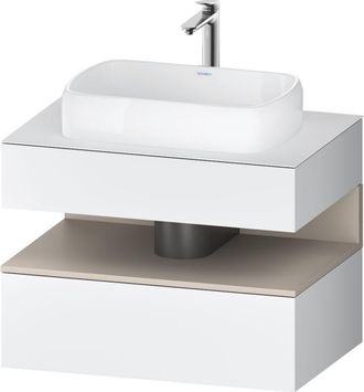 Duravit Duravit - Qatego Consola Mueble Bajo Lavabo, 1 Extra&iacute;ble, 1 Caj&oacute;n