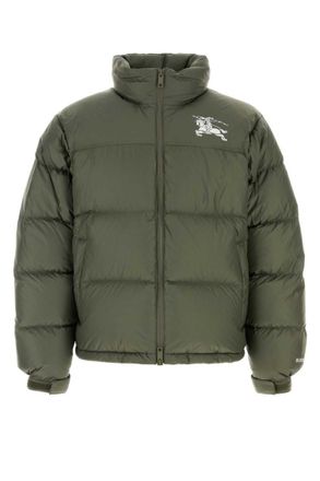 Burberry Green Mock Collar Jacket