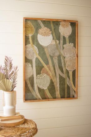 Kalalou Poppy Print Under Glass