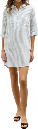 M&eacute;lissa Nepton Mitch Mini Dress In White Navy Stripe