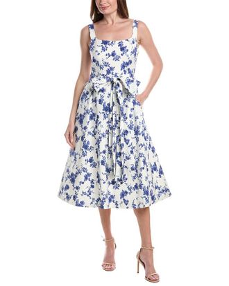 Carolina Herrera Scoop Neck Midi Dress