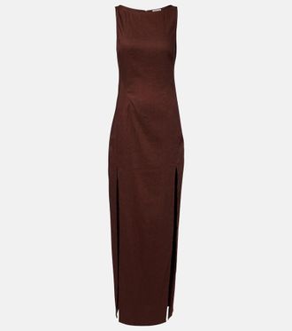Staud Costa linen-blend maxi dress