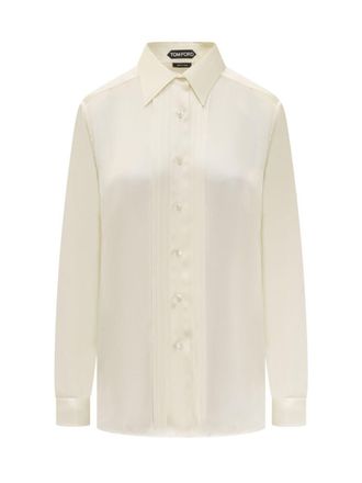 Tom Ford Silk Shirt With Pleated Detail