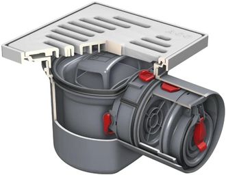Aco Aco Desag&uuml;e De S&oacute;tano Junior Tipo 5 Dn100/197x197/1,5 Grados/1,4l/s Rejilla Abs/k3/ws60/pk A Desag&uuml;e Pp, 2130.00.77