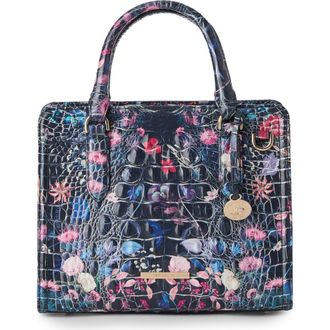 Brahmin Cami Embossed Leather Satchel in Folktale Melbourne at Nordstrom