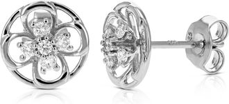 Vir Jewels 1/5 cttw Lab Grown Diamond Stud Earrings Gorgeous Prong Setting on.925 Sterling Silver
