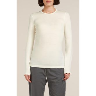 Icebreaker Oasis Long Sleeve Merino Wool Top in Undyed at Nordstrom, Size X-Large