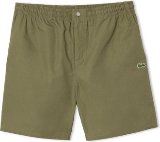Lacoste Mens Fit Poplin Shorts in Green - Size X-Small
