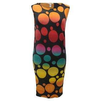Diane Von F&uuml;rstenberg Pre-owned Womens von Polka Dot Print Dress in Multicolor Wool - Multicolour - Size X-Small