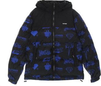Iuter Zwarte Puffjas met Afneembare Capuchon - Heren - Gewatteerde jassen - Zwart - XS - Polyester - Jassen