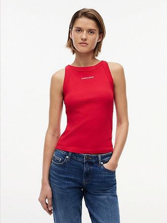Tommy Hilfiger Logo Ribbed Slim Tank Top