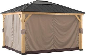 Sunjoy Direct Tenda per gazebo in legno cedro 393cm x 452cm