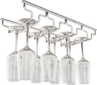 OEM Soporte Para Copas De Vino - Base - 4 Filas - Plateado
