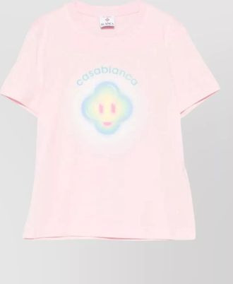 Casablanca smiley graphic crew neck cotton t-shirt