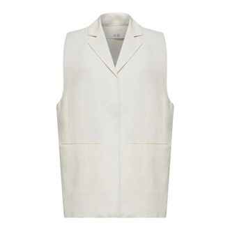 Co Vests, female, Beige, Size: XS Oversized Sleeveless Vest