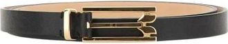 Victoria Beckham Dorian Riem - Dames - Riemen - Zwart - 90 CM - Leer - Accessoires