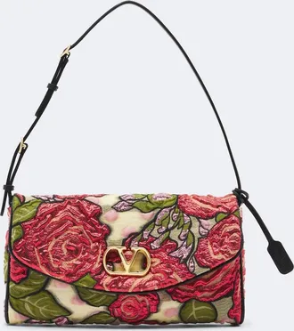 Valentino Garavani DeVain Small floral jacquard shoulder bag