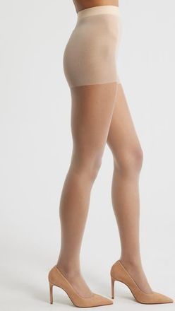 Nordstrom Sheer Back Seam Tights in Beige Almond at Nordstrom, Size Plus
