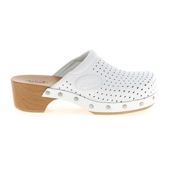 Balenciaga Clog x Scholl Sabots - Dames - Klompen - Wit - 38 EU - Leer - Schoenen