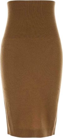 Stella McCartney Rokken, Dames, Bruin, S, Wol, Wool Knit Pencil Skirt