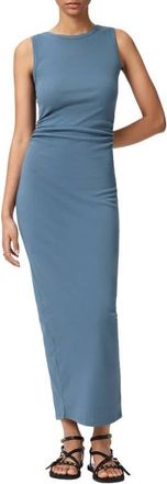 AllSaints Katarina Ruched Side Maxi Dress in Captain Blue at Nordstrom, Size 12 Us