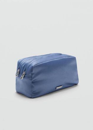 Mango Necessaire raso doppia tasca blu - Donna - Taglia unica - MANGO