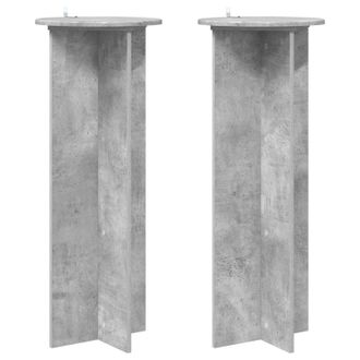 vidaXL Soporte De Plantas 2 Pcs Gris Hormig&oacute;n &Oslash;40 X 100 Cm Vidaxl