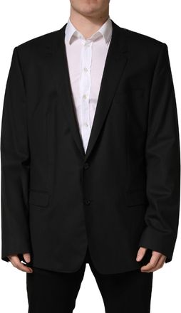 Dolce & Gabbana Black Single Breasted 2 Button Suit Mens Jacket