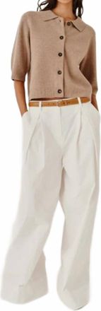 The Garment Como Cropped Cardigan In Truffle