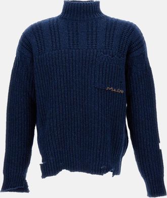 Marni Dark Blue Wool Jumper