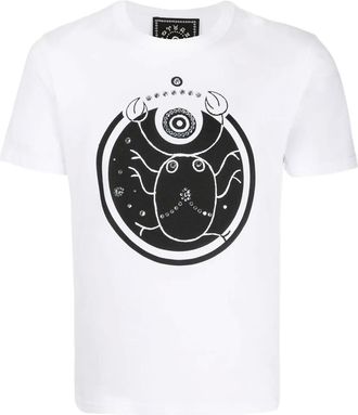 Swarovski T-shirt con decorazione di cristalli - Bianco