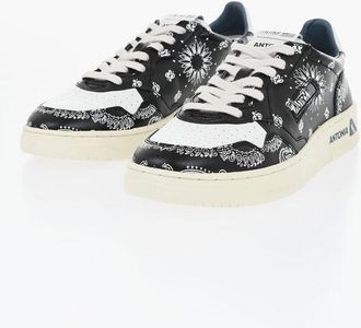 Autry Leather Low-Top Sneakers with Bandana Pattern size 41