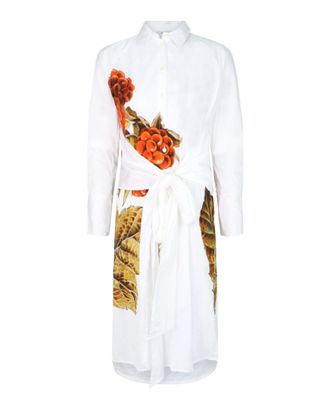 Ferragamo Botanical Print Shirt Dress