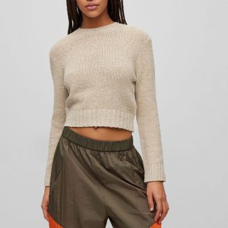 HUGO BOSS Hugo Womens Solarina Sweater in Beige Polycotton - Size 12 UK