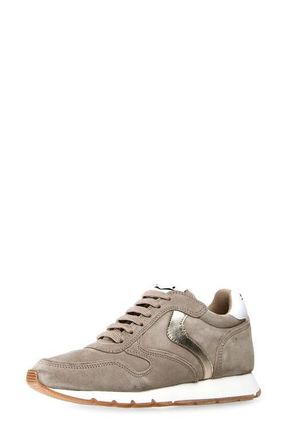Voile Blanche Julia Genuine Shearling Jogger Sneaker in Beige Platino at Nordstrom, Size 10Us