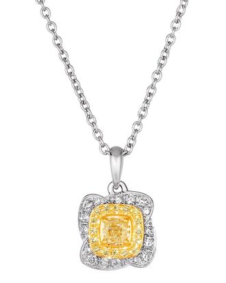 Le Vian Yellow Diamond 14K Two -Tone 0.10 Ct. Tw. Diamond Pendant