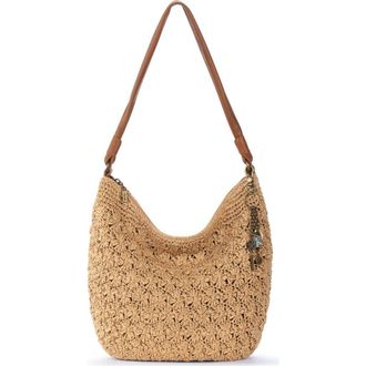 The Sak Sequoia Hobo Leather Bag in Natural Primrose Straw at Nordstrom