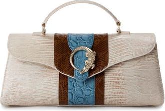 Brahmin Dayan Embossed Leather Shoulder Bag in Blue at Nordstrom