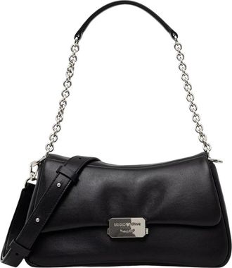 Emporio Armani Cassandra M Schoudertas - Dames - Schoudertassen - Zwart - ONE Size - Leer - Tassen