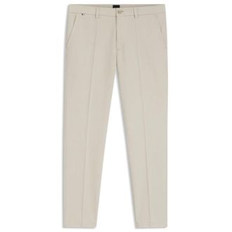 BOSS Slim-fit trousers in stretch-cotton dobby
