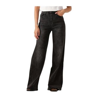 Janice Dames, Jeans, Zwart, Maat: W25 Katoen