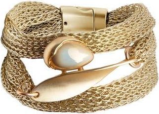 Saachi Mesh Twisted Plate Bracelet in Gold at Nordstrom Rack