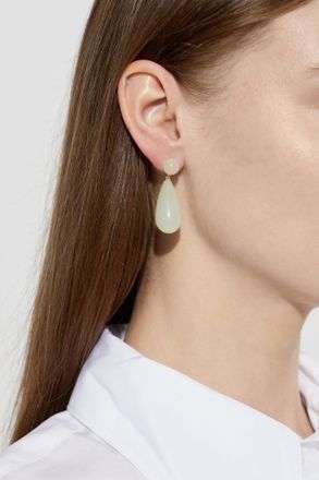 LI&Eacute; STUDIO Lola Earrings With Semi-precious Stone, Womens, Green