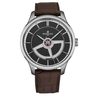Perrelet First Class Double Rotor Automatic Black Dial Mens Watch A1090/2A