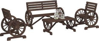 vidaXL Vidaxl - Juego De Muebles De Jard&iacute;n 4 Piezas Madera Maciza De Abeto